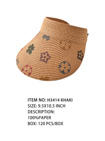 H3414 Khaki Star Visor
