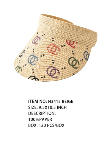 H3415 Beige Pattern Visor