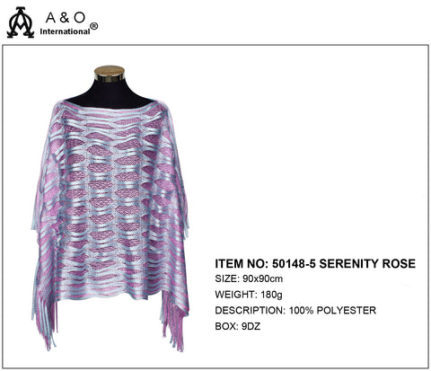Poncho, 100% Polyester - Serenity+Rose