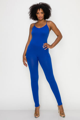 Solid Basic Jumpsuit-R.Blue